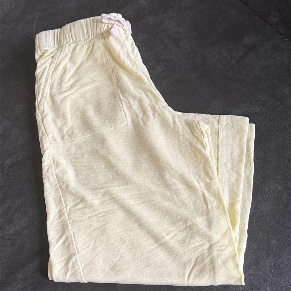 Copper Key Pale Yellow Drawstring Lounge Shorts - Girls Sz M